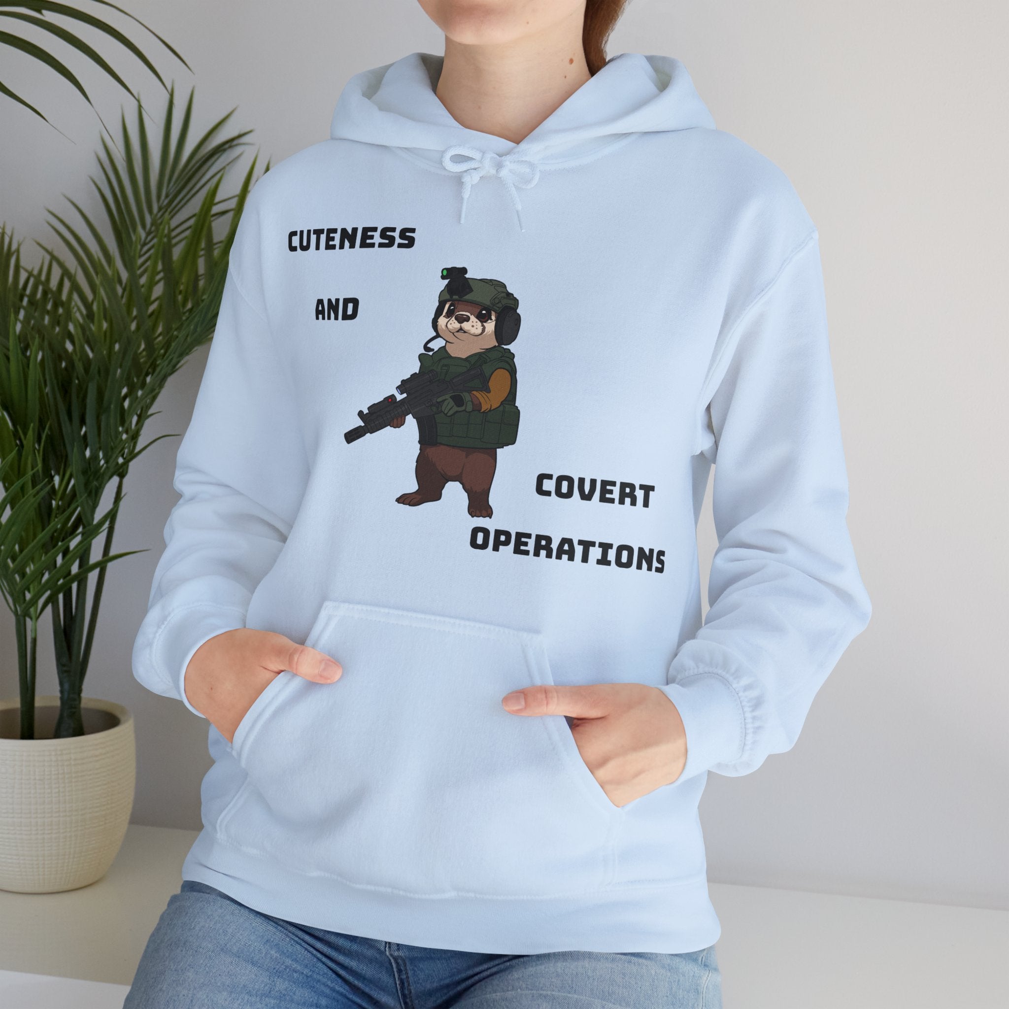 Cuteness & Covert Operations Otter Unisex Hoodie!