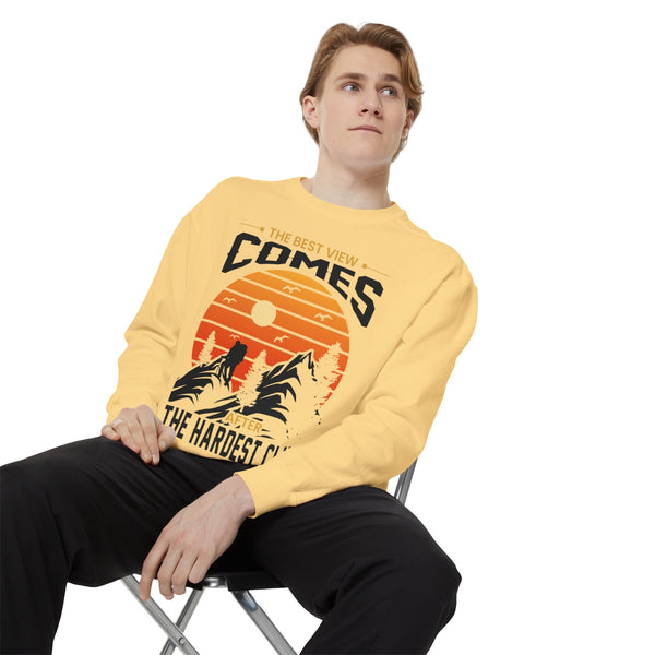 Hardest Climb - Unisex Garment-Dyed Sweatshirt