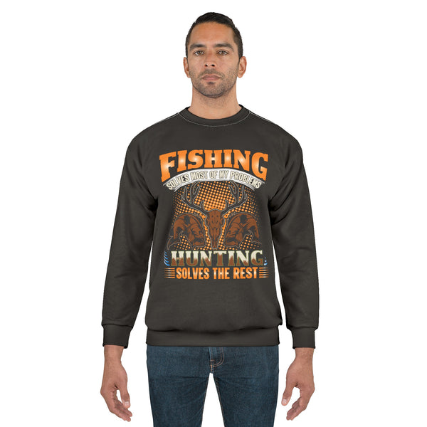 Fishing and Hunting - Unisex Sweatshirt (AOP)