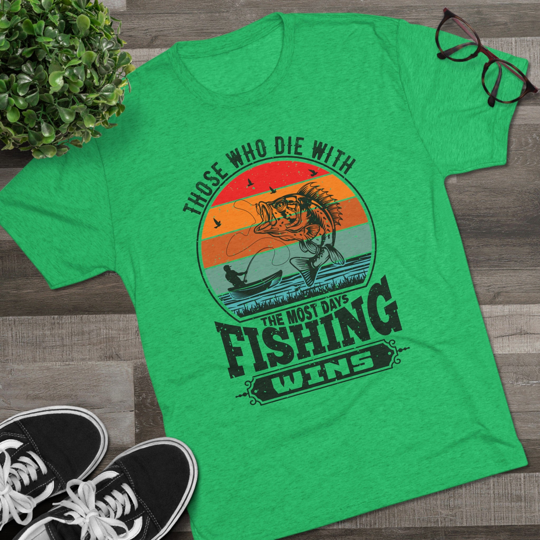 Days With Fishing - Unisex Tri-Blend Crew Tee