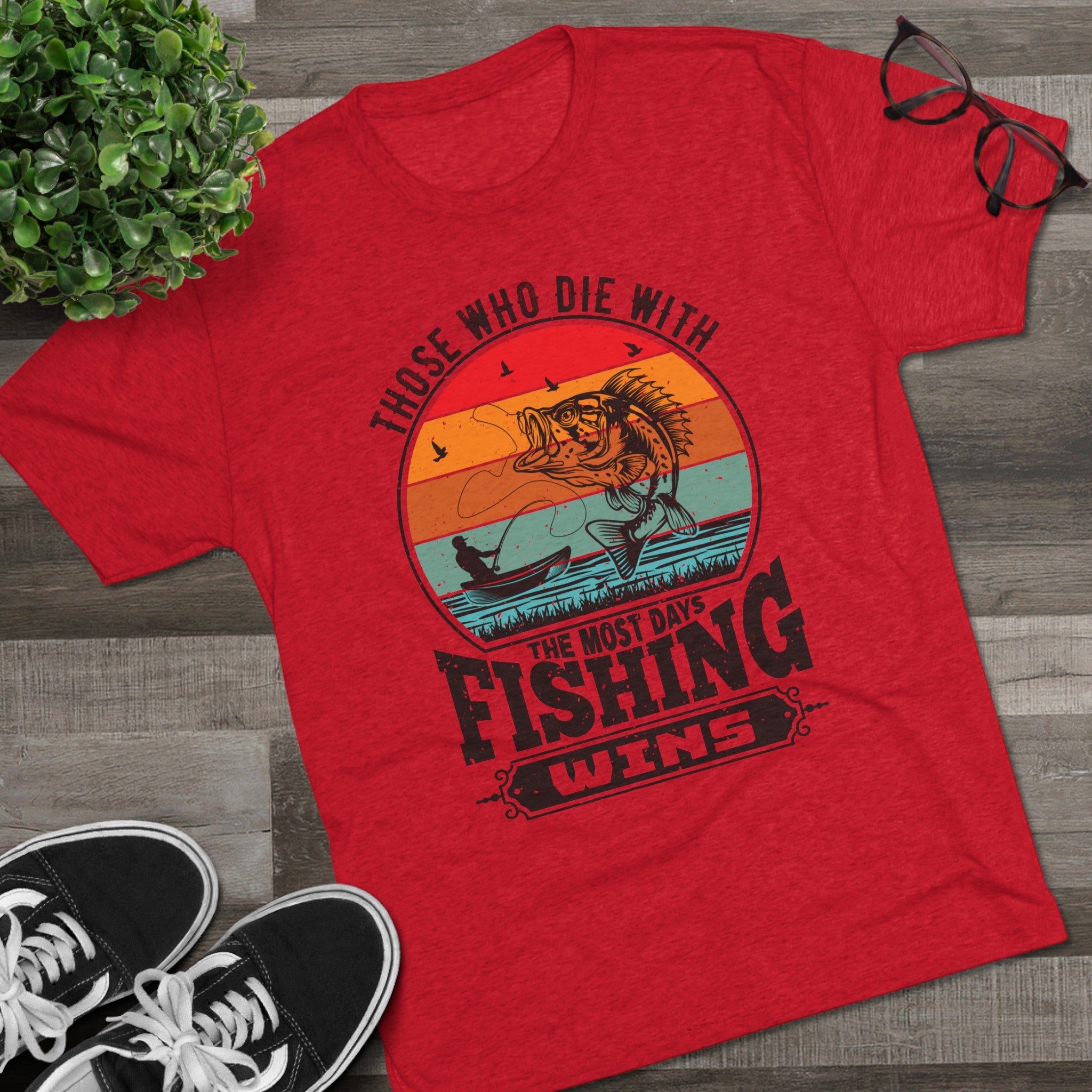 Days With Fishing - Unisex Tri-Blend Crew Tee