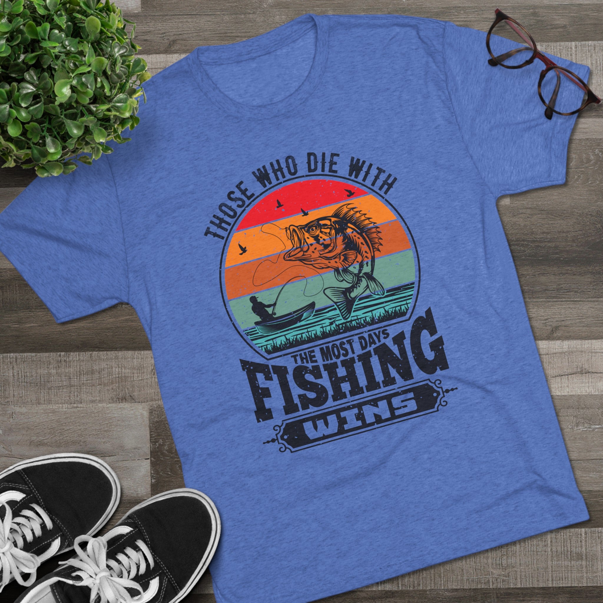 Days With Fishing - Unisex Tri-Blend Crew Tee