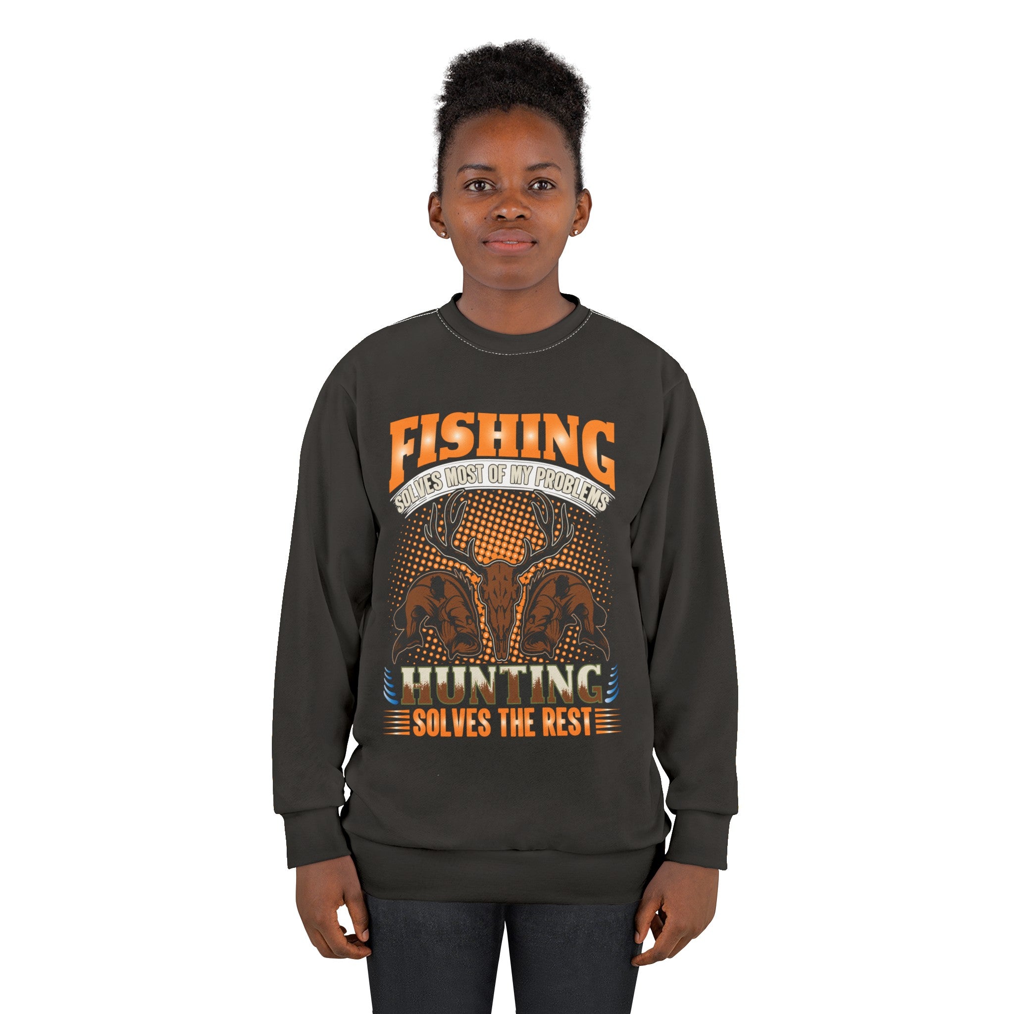Fishing and Hunting - Unisex Sweatshirt (AOP)