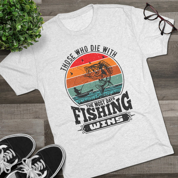 Days With Fishing - Unisex Tri-Blend Crew Tee