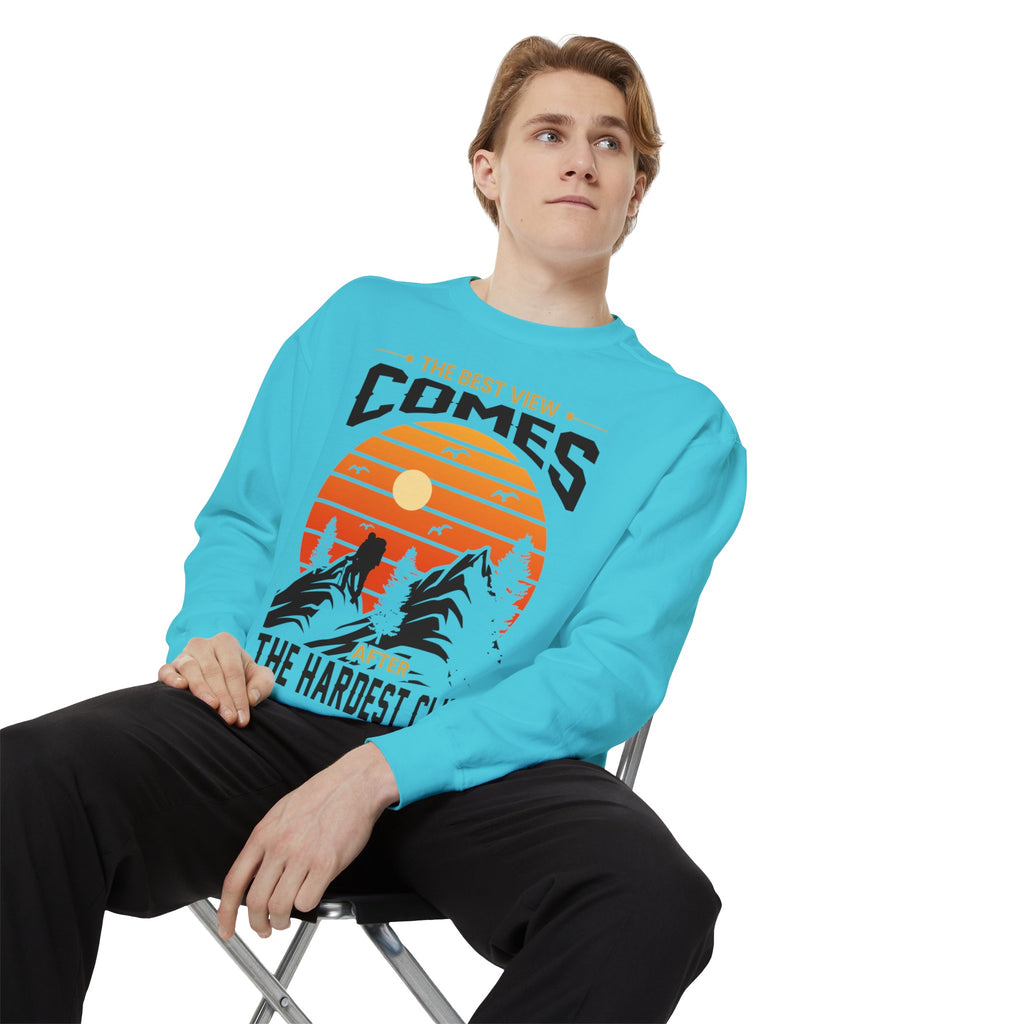 Hardest Climb - Unisex Garment-Dyed Sweatshirt