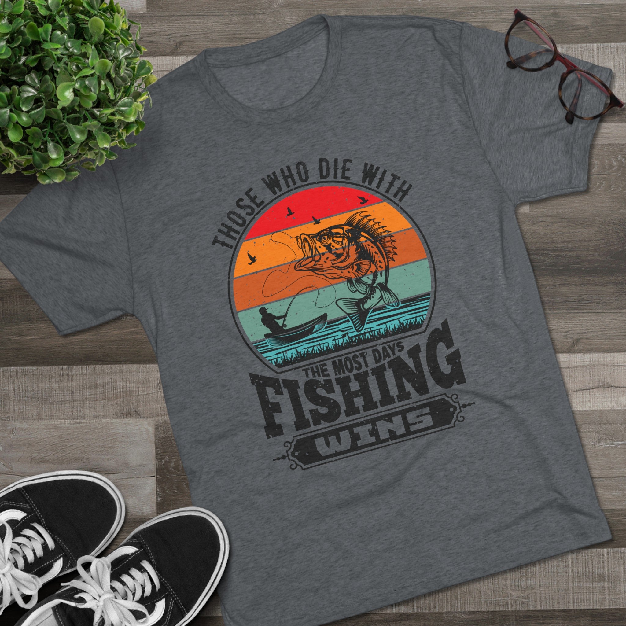Days With Fishing - Unisex Tri-Blend Crew Tee