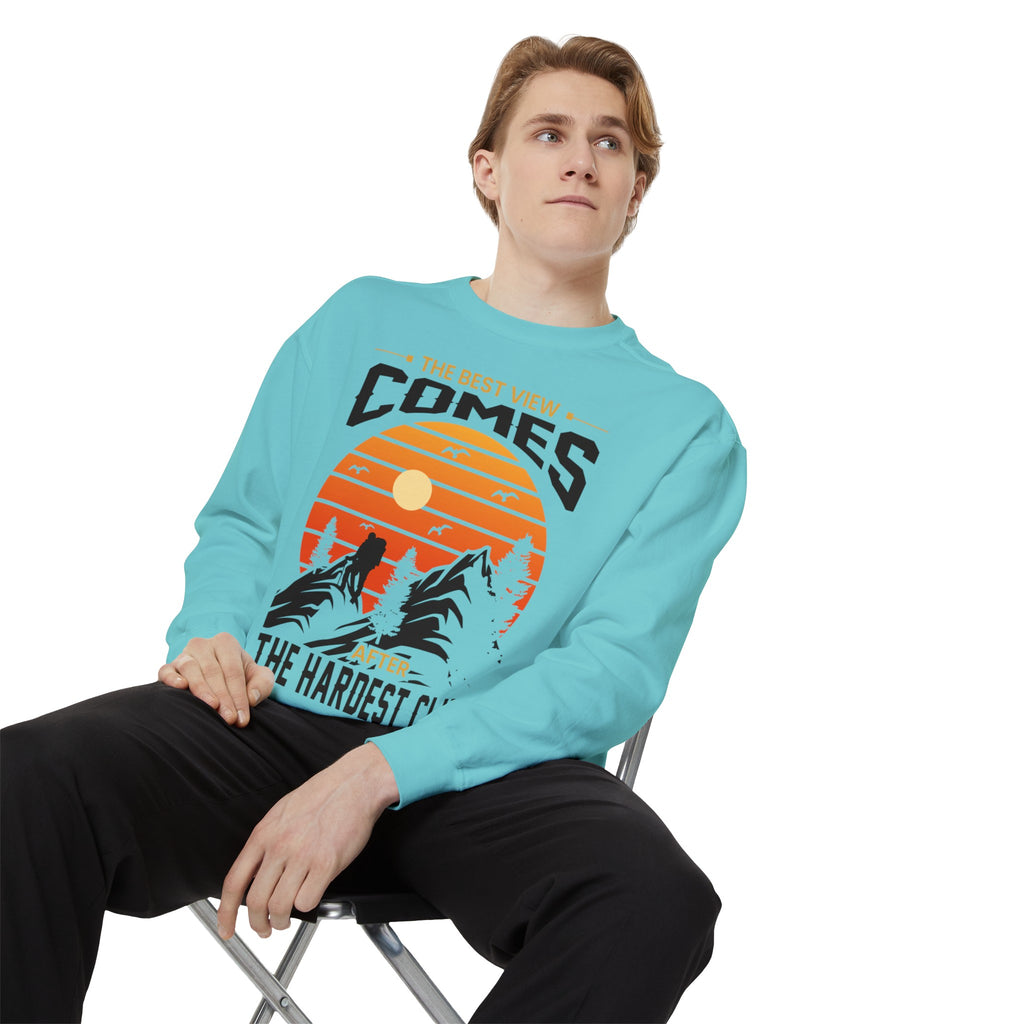Hardest Climb - Unisex Garment-Dyed Sweatshirt