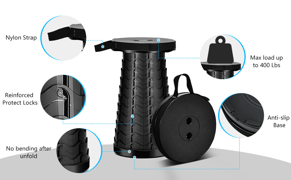 Collapsible Outdoor Stool - Tactical Wilderness