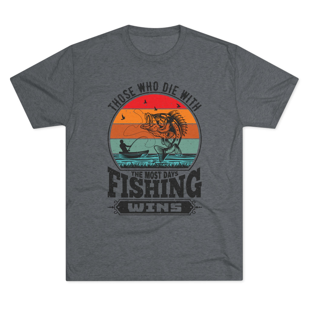 Days With Fishing - Unisex Tri-Blend Crew Tee