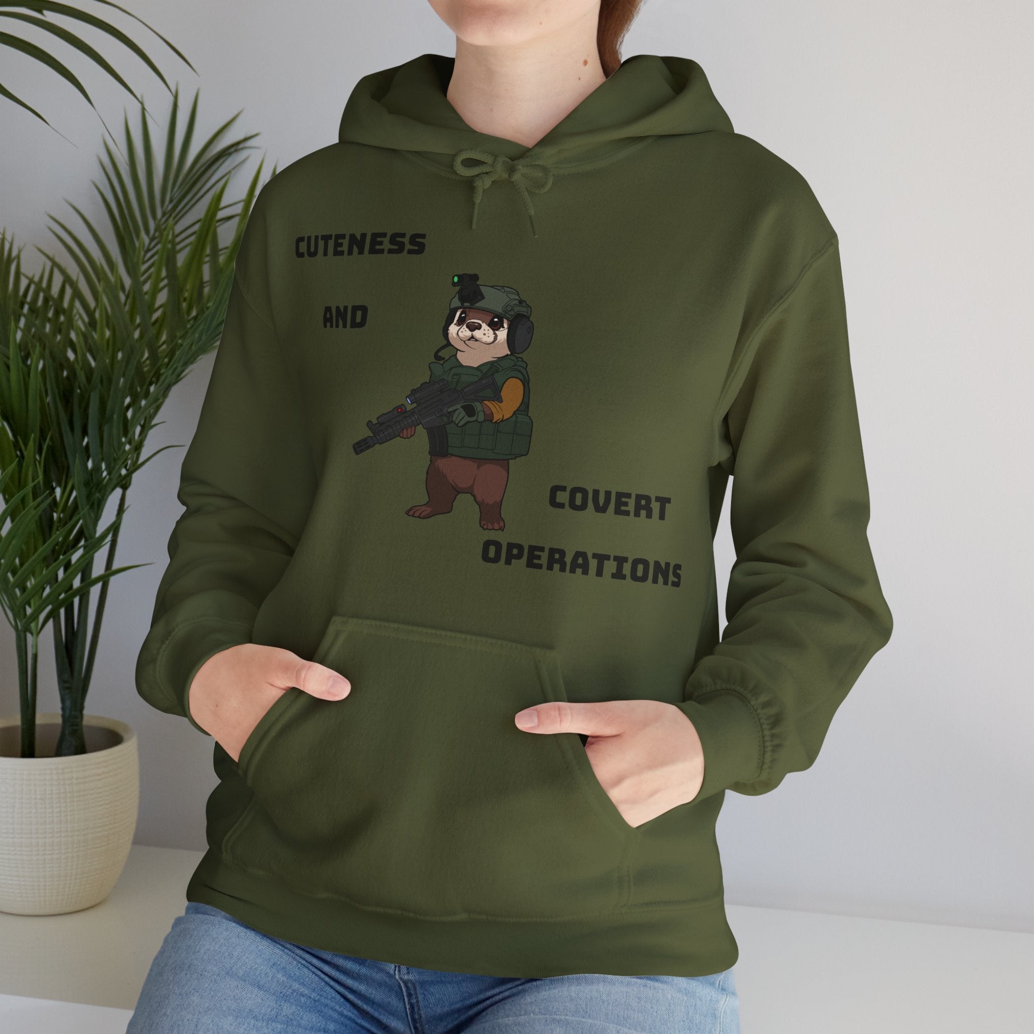 Cuteness & Covert Operations Otter Unisex Hoodie!