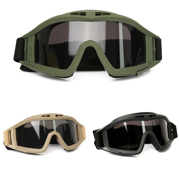3 Lens Windproof Tactical Goggles - Tactical Wilderness