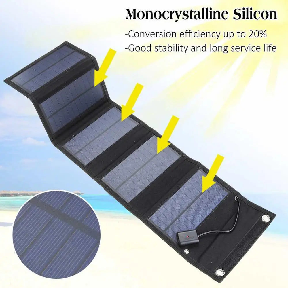 70W Foldable Solar Mobile Charger - Tactical Wilderness