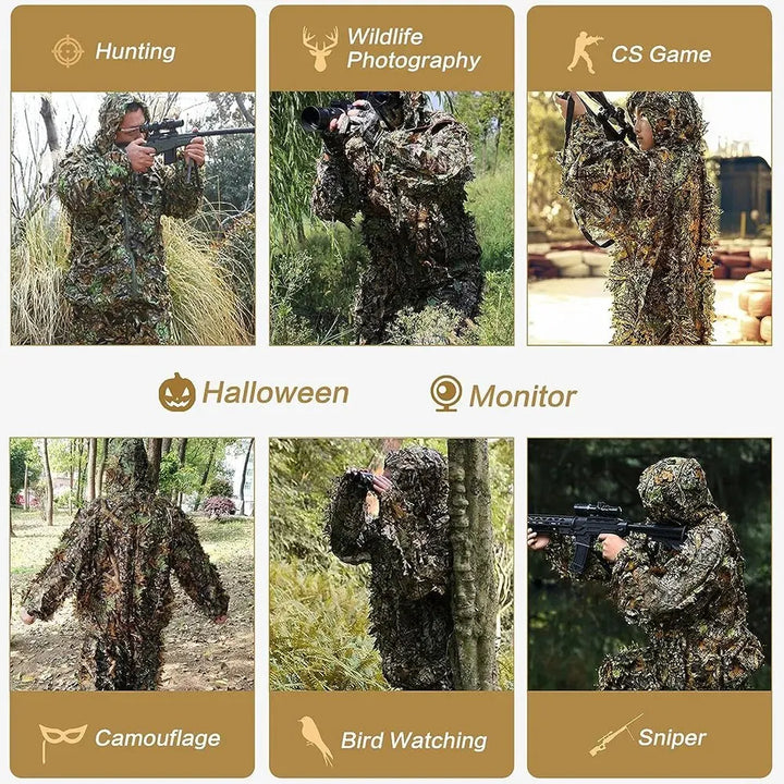 3D Leafy Bionic Camouflage Suit - Tactical Wilderness