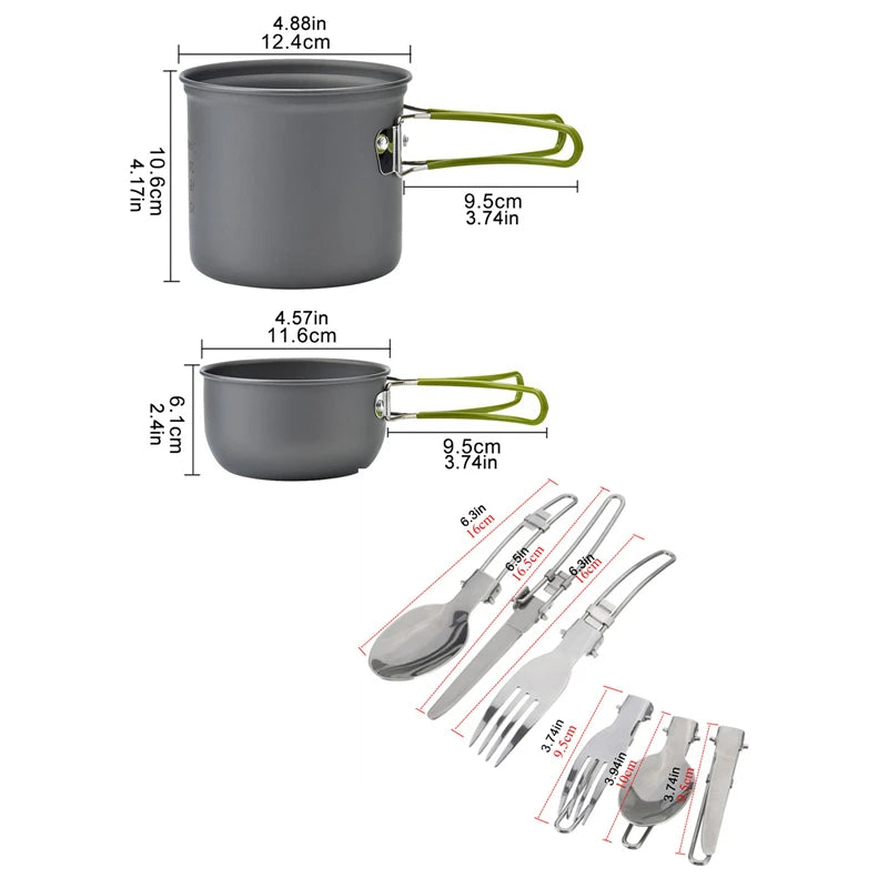 Portable Camping Cookware Set - Tactical Wilderness