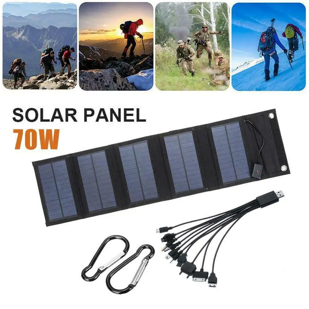 70W Foldable Solar Mobile Charger - Tactical Wilderness
