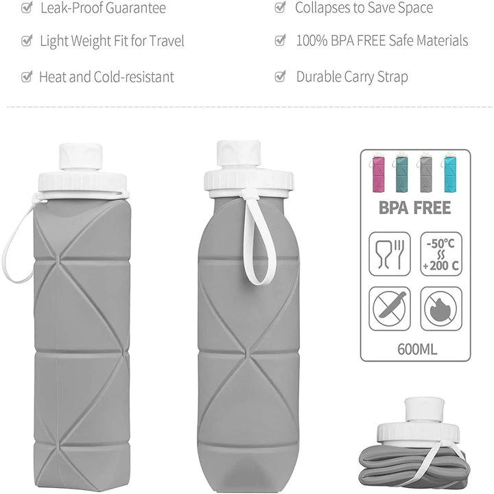 600MLCollapsible Water Bottle - Tactical Wilderness