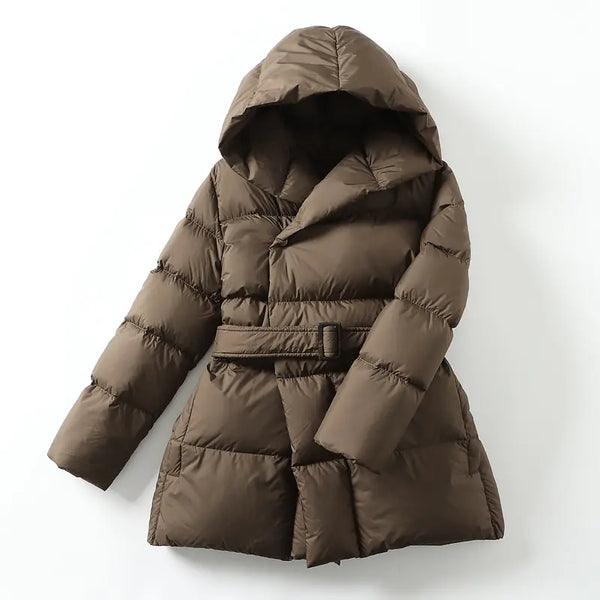 Warm Down Hooded Parka Coat